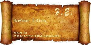 Hafner Edina névjegykártya